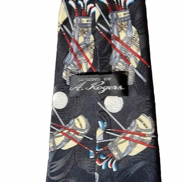 A. Rogers Golf Necktie Golf Clubs Specialy Tie Sports - Picture 3 of 3